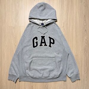 Vintage GAP Long Sleeve Sweatshirt Hoody Mens Medium Gray Loose Fit Y2K
